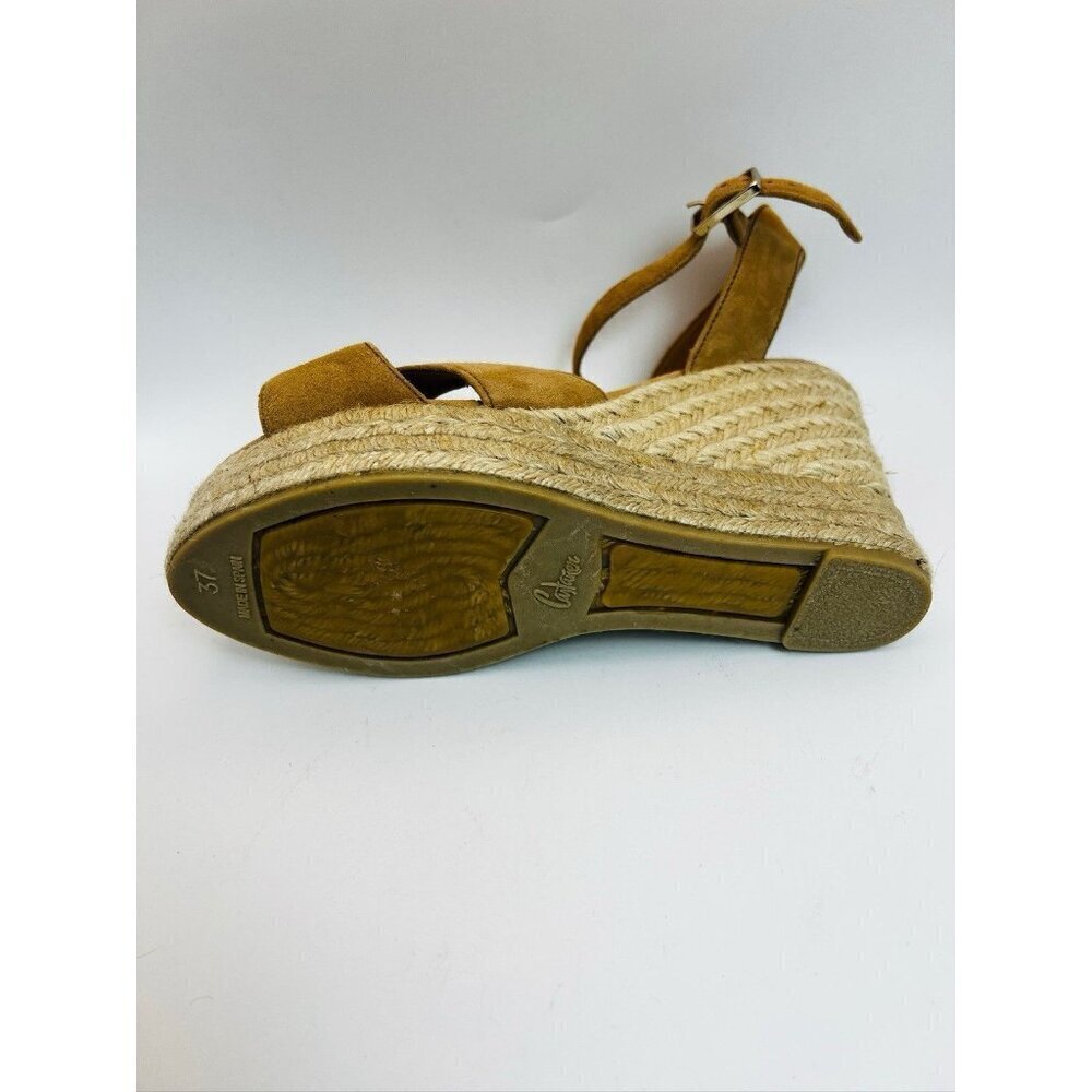 Castaner Wedge Heel in Tan Suede Made In Spain 37 - Picture 7 of 13